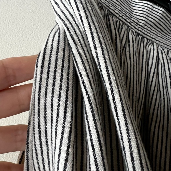 Vintage Calvin Klein Stripe Cotton Midi Skirt a button Down Size 8 Small - Picture 3 of 9